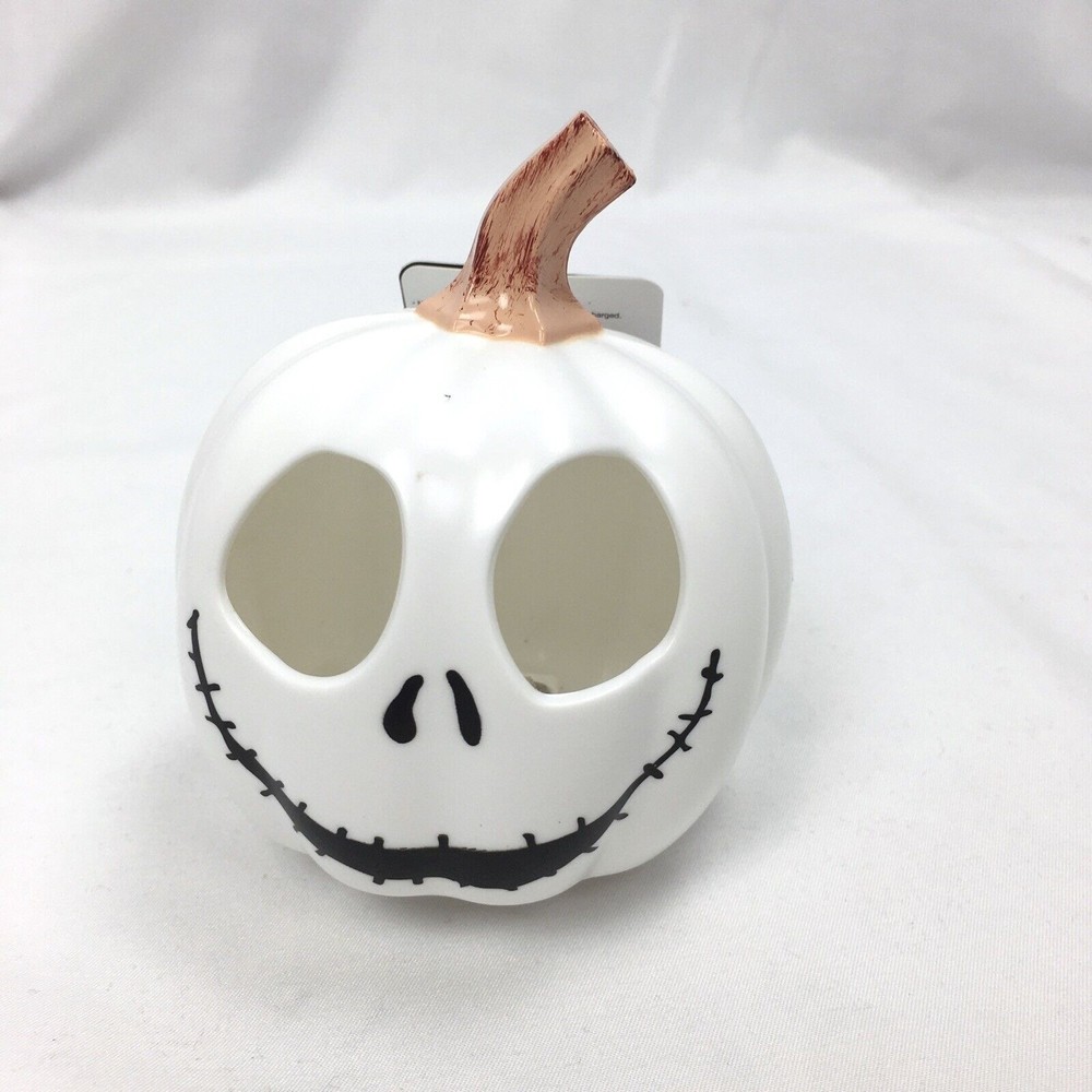 Disney Nightmare Before Christmas 4” Jack Skellington Pumpkin Light Up Halloween